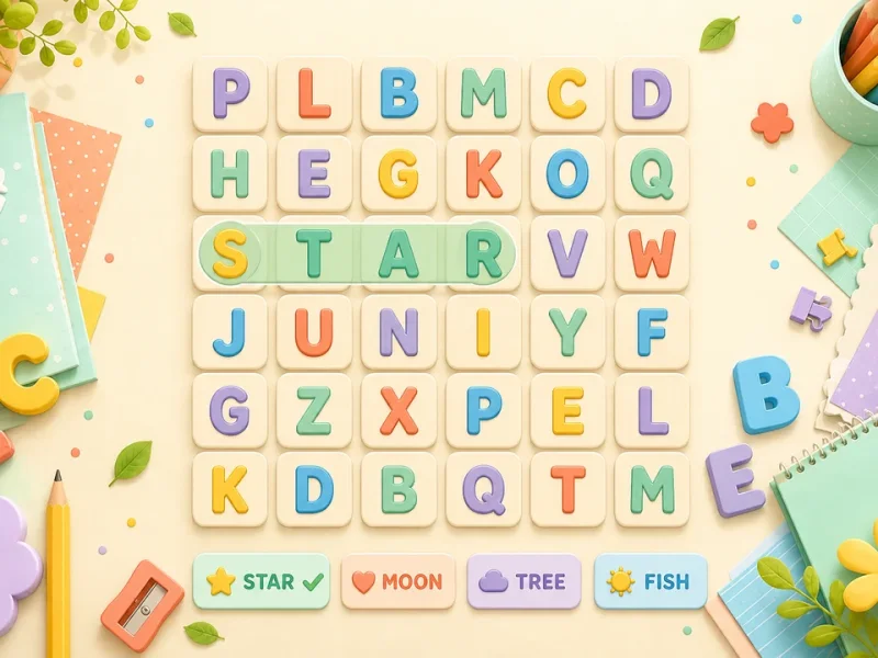 Word Search game card artwork